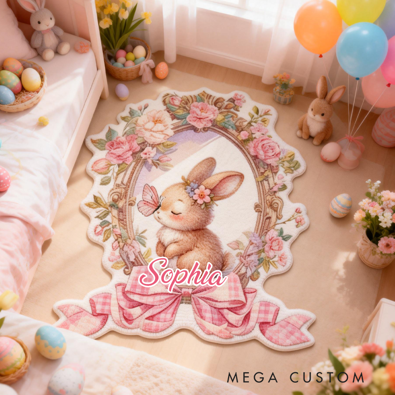 Personalized Easter Sweet and Cute Bunny with Name Home Decor Easter Gift for Kids Bitthday Gift for Kids