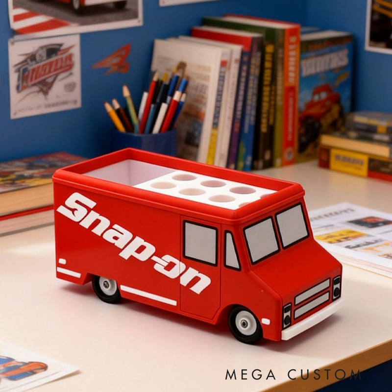 Hot Rod Truck Pen Holder Desk Organizer Birthday Gift for Kids Kids Room Decor 