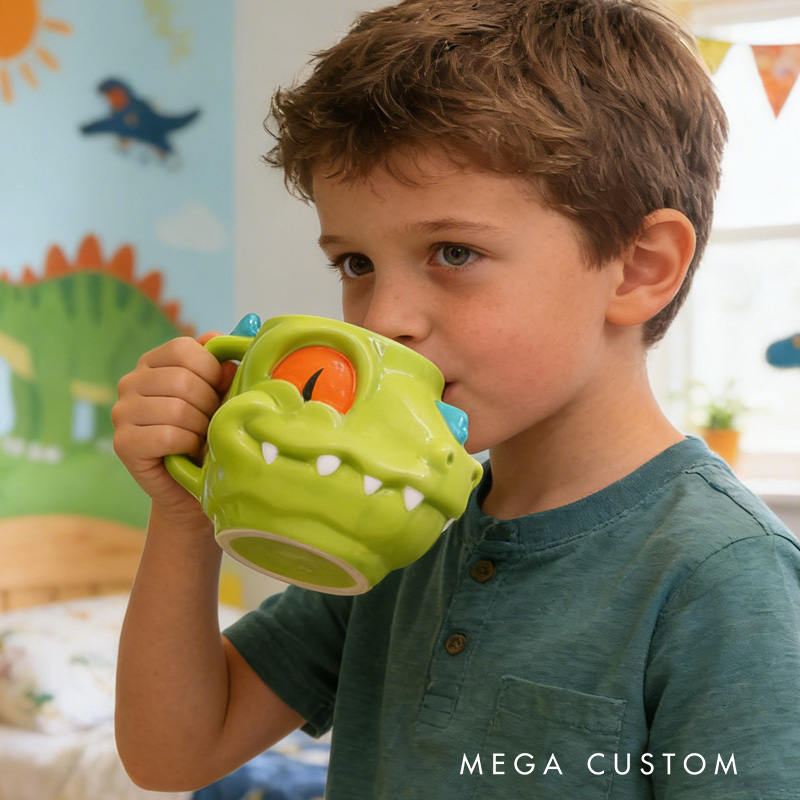 3D Adorable Dragon Style Cartoon Cup for Boys and Girls Birthday Gift Mug