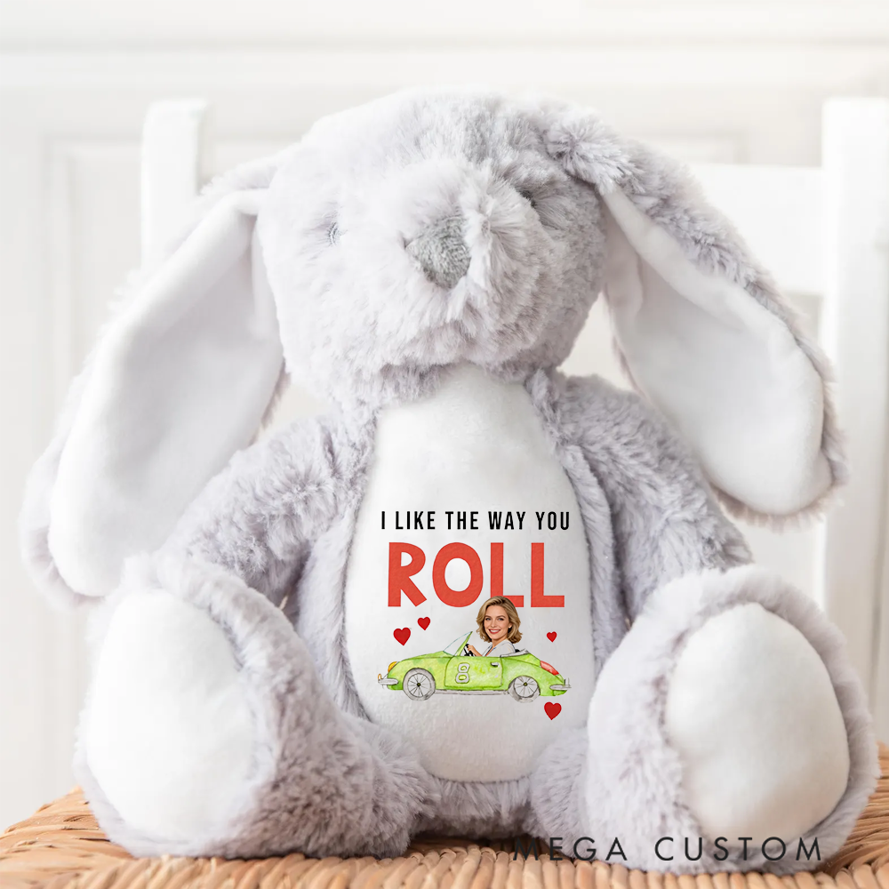 Personalized Racing Bunny Plush Custom Gift for Easter Valentine’s Day and Racing Fans