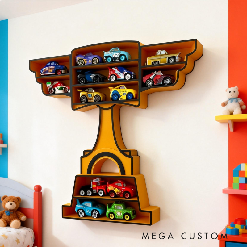 Mini Piston Cup Trophy Shelf Storage For Mini Racers Matchbox Toys Gifts for Kids and Collectors