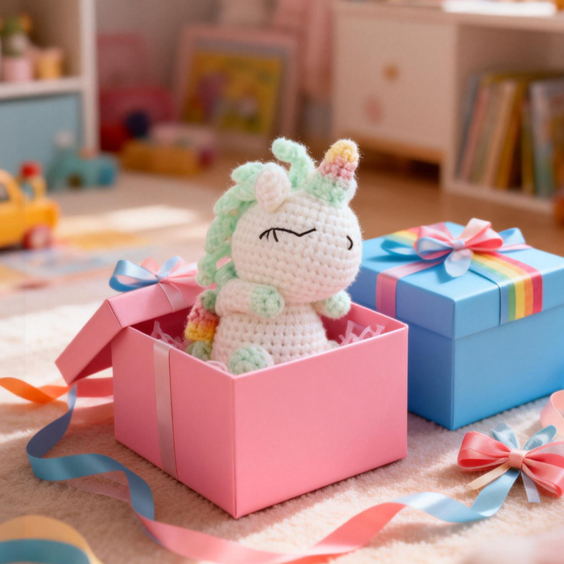 Handmade Crochet Dream Horse Animals Gift Creative Gifts Birthday Gifts for Kids Girls