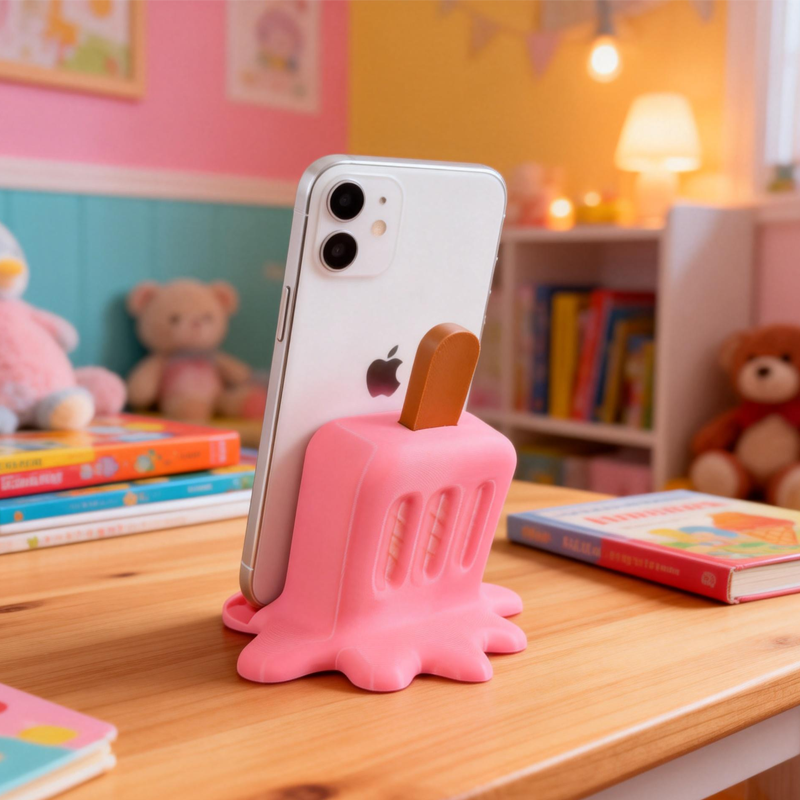 Pink Ice Cream Phone Holder Special Gifts Birthday Gifts for Kids Electronics Enthusiasts