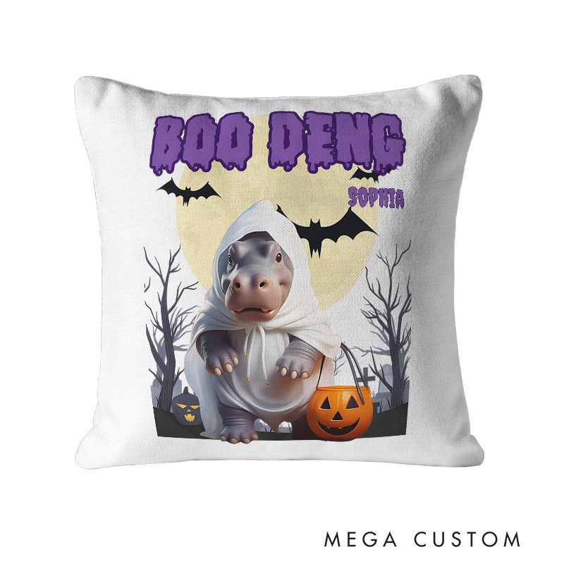 Personalized Boo Crew Ghost and Pumpkin Halloween Pillows for Spooky Celebrations