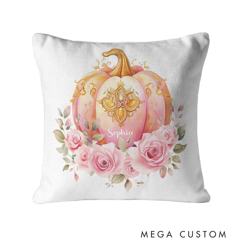 Personalized Cute Angel Pumpkin Halloween Pillows for Sweet Seasonal Charm