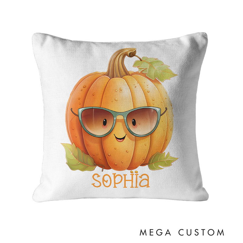 Personalized Pumpkin Patch Family Name Pillows for Warm Halloween Memories