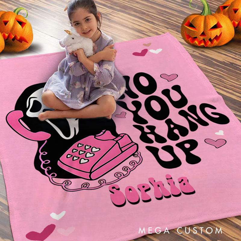 Personalized Funny Ghost Character Blanket Perfect for Adding Humor to Your Halloween Decor