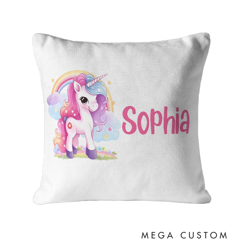 Personalized Magical Unicorn Name Pillow for a Whimsical and Dreamy Touch