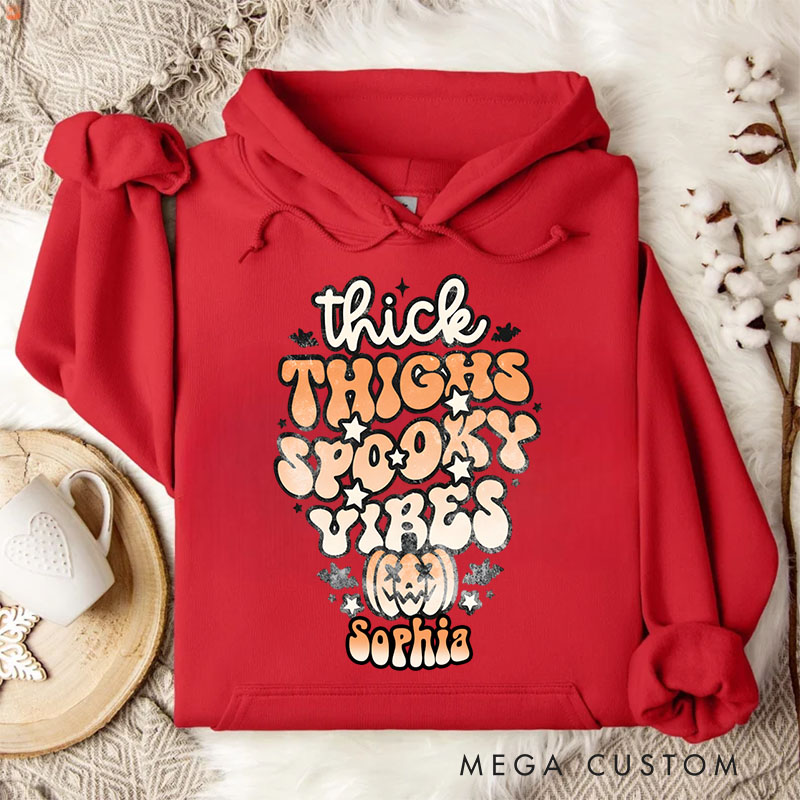 Personalized Playful and Spooky Vibes Typography for Cool Casual Hoodies