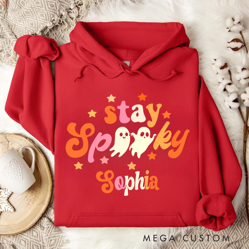 Personalized Stay Spooky with Starry Highlights for Unique and Fun Halloween Hoodies