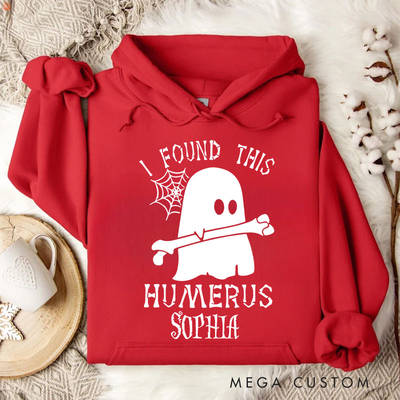 Personalized Humorous Ghost with Bone Pun for Lighthearted and Witty Hoodies