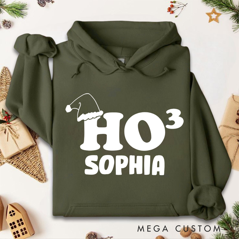 Personalized Ho Ho Ho Holiday Christmas Hoodies