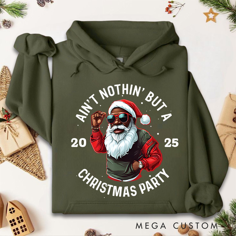 Personalized Funky Santa Dancing with Festive Spirit Christmas Hoodies