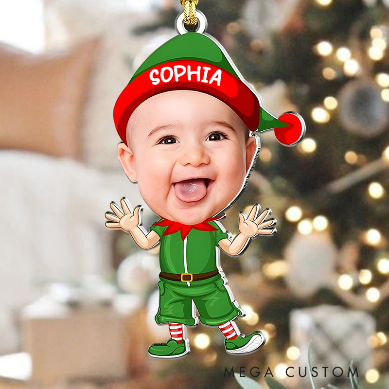 Personalized Baby Photo Ornament Adding Whimsical Charm to Your Holiday Decor Christmas Ornaments