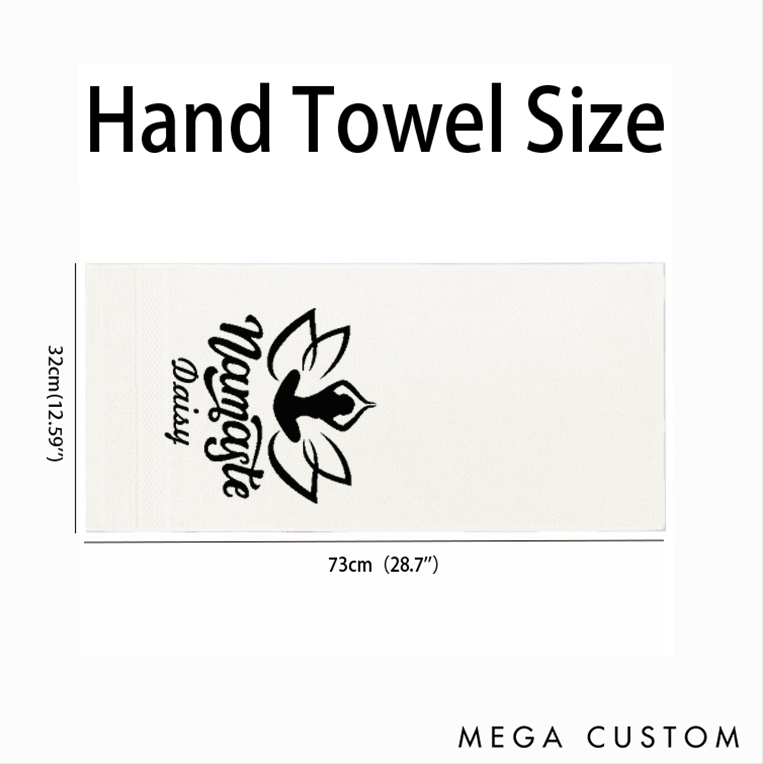 Personalized Yoga Hand Towel with Lotus Namaste Design Perfect for Yoga Meditation and Relaxation