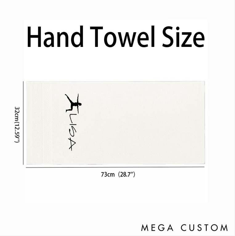 Personalized Yoga Hand Towel with Warrior Pose Design Perfect for Yoga Meditation and Relaxation