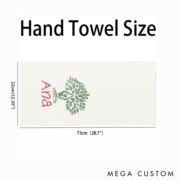 Personalized Yoga Hand Towel with Tree Pose Design Perfect for Yoga Meditation and Wellness Practices