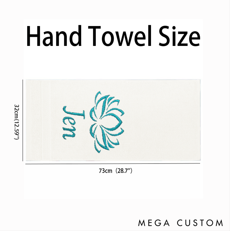 Personalized Yoga Hand Towel with Lotus Design Sports Towel Perfect for Yoga Meditation and Relaxation
