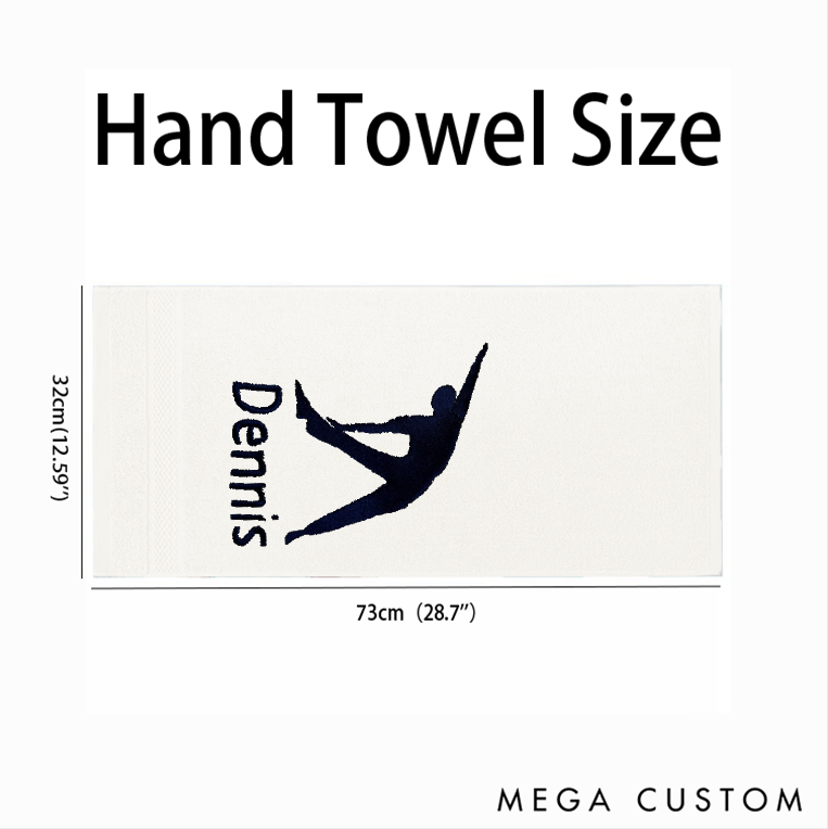 Personalized Yoga Hand Towel with Stretch Pose Design Perfect for Yoga Meditation and Relaxation