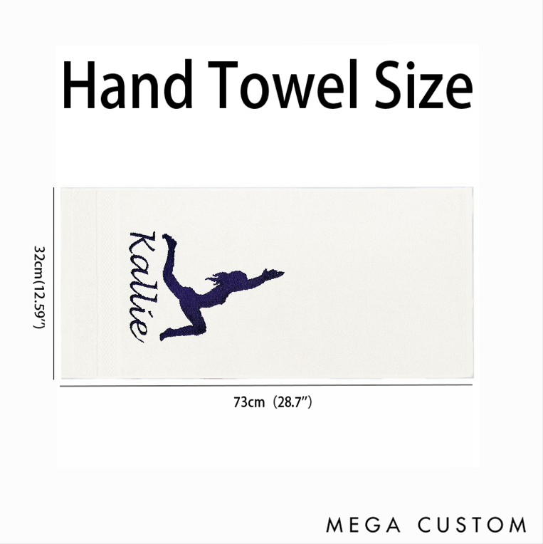 Personalized Yoga Hand Towel with Yoga Pose Design Perfect for Yoga Sessions Fitness or Everyday Use