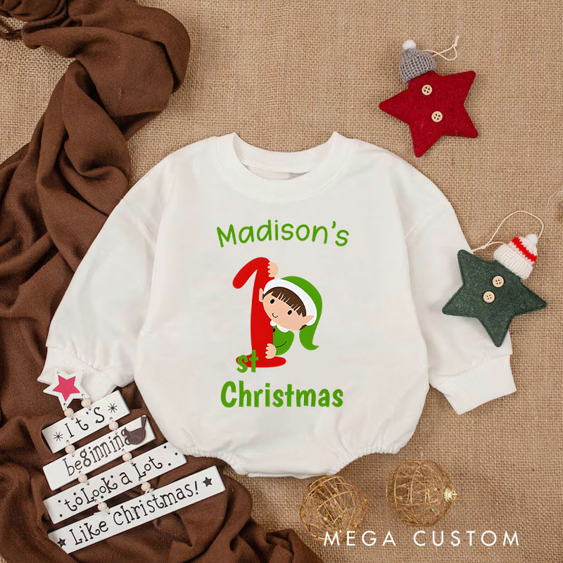 Personalized My First Christmas Candy Cane Baby Onesie Perfect for Adding Charm to Holiday Celebrations Baby Bodysuit