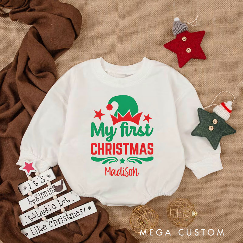 Personalized My First Christmas Holiday Baby Onesie Perfect for Marking a Baby’s Special Festive Moment Baby Bodysuit