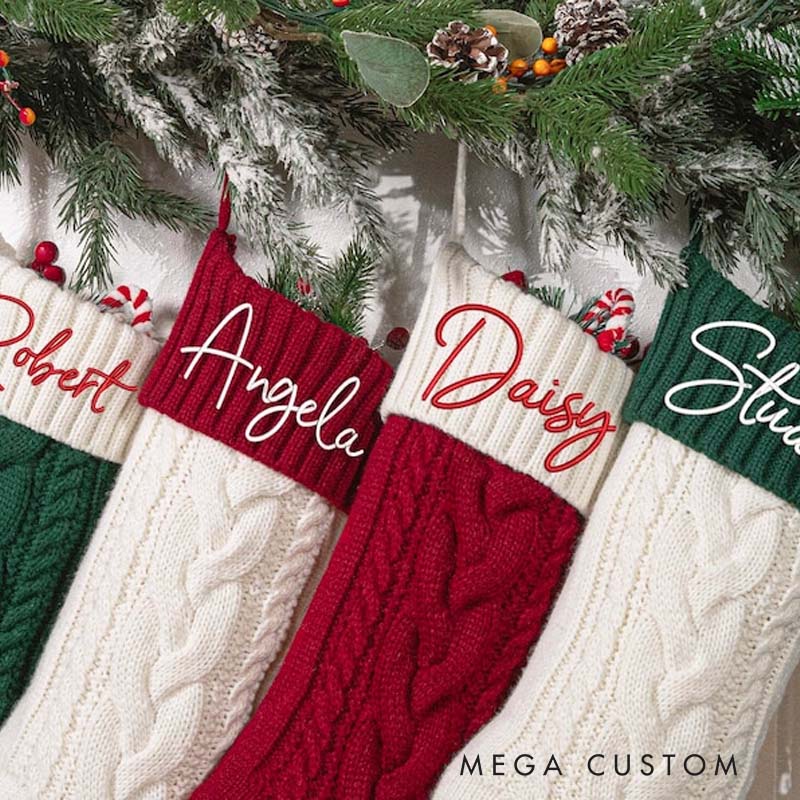 Personalized Embroidered Stockings Christmas Stockings with Name Family Holiday Gift