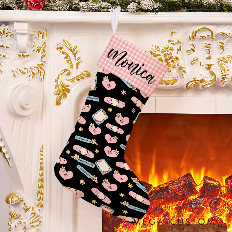 Personalized Nurse Themed Christmas Stocking