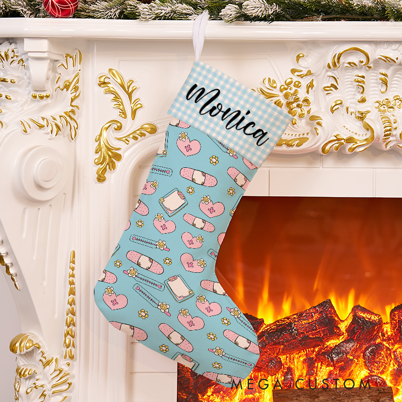 Personalized Nurse Themed Christmas Stocking