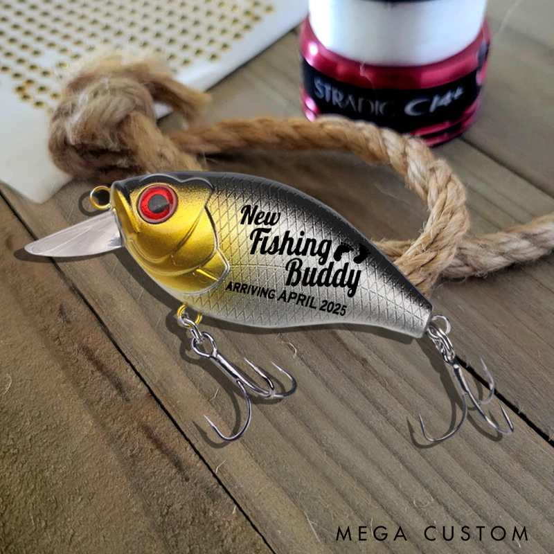 Personalized Fishing Lure Grandparent Baby Reveal Gift Unique Gift for Expecting Anglers and Fishing Enthusiasts