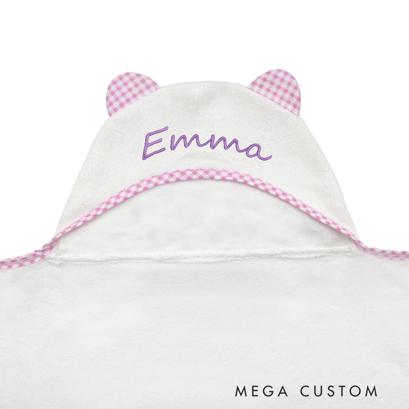 Personalized Stitch Baby Towel for Toddlers Featuring Custom Name Embroidery and Cozy Hood Design