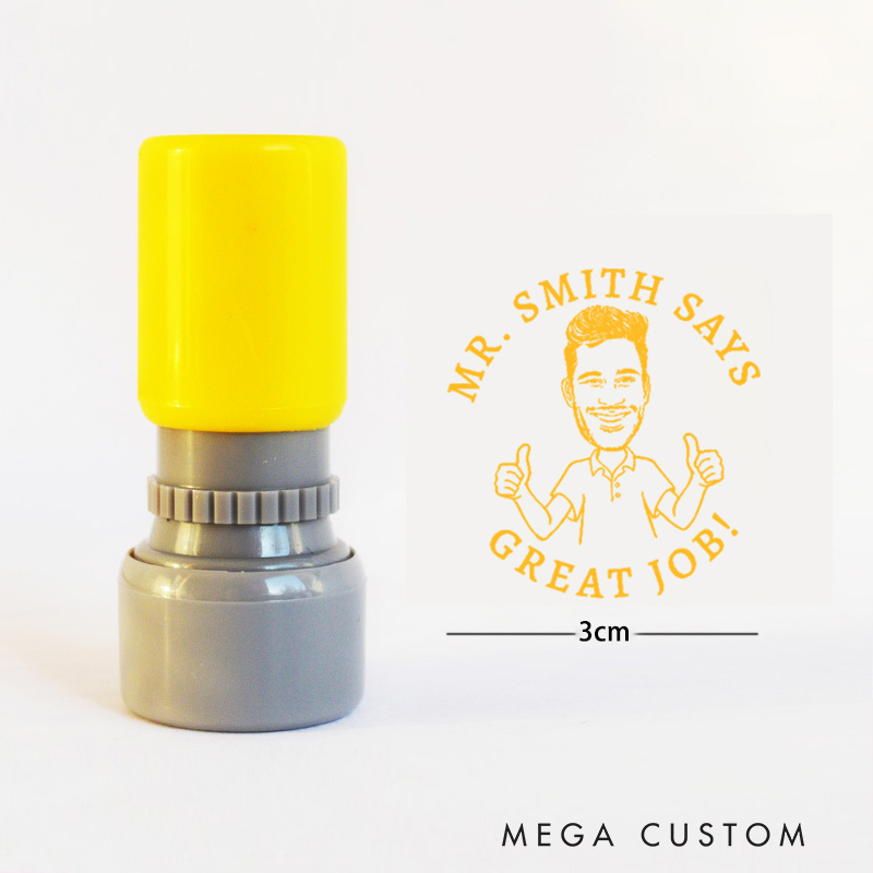 Personalized Teacher Stamps Great Job Design Perfect Teacher Appreciation Gift