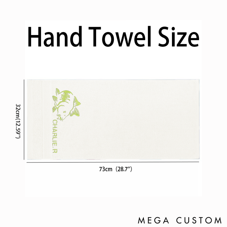 Personalized Fishing Towel Soft Absorbent and Durable Towel Perfect for Fishing Trips or Daily Use Great Gift for Fishing Enthusiasts