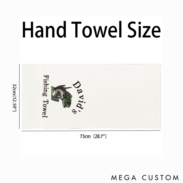 Personalized Bass Fishing Towel Fishing Microfiber Sports Towel Soft Absorbent Cotton Fishing Gift Perfect for Fishing Lover