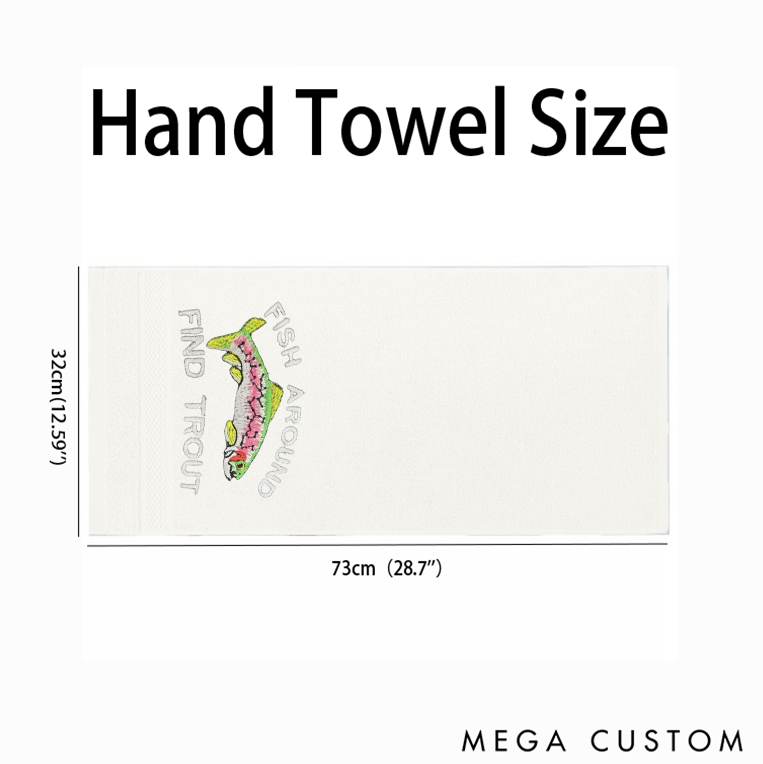 Personalized Fishing Towel Custom Embroidered Fishing Towel Father's Day Gift for Husband Fishing Gift for Trout Fishing Dad