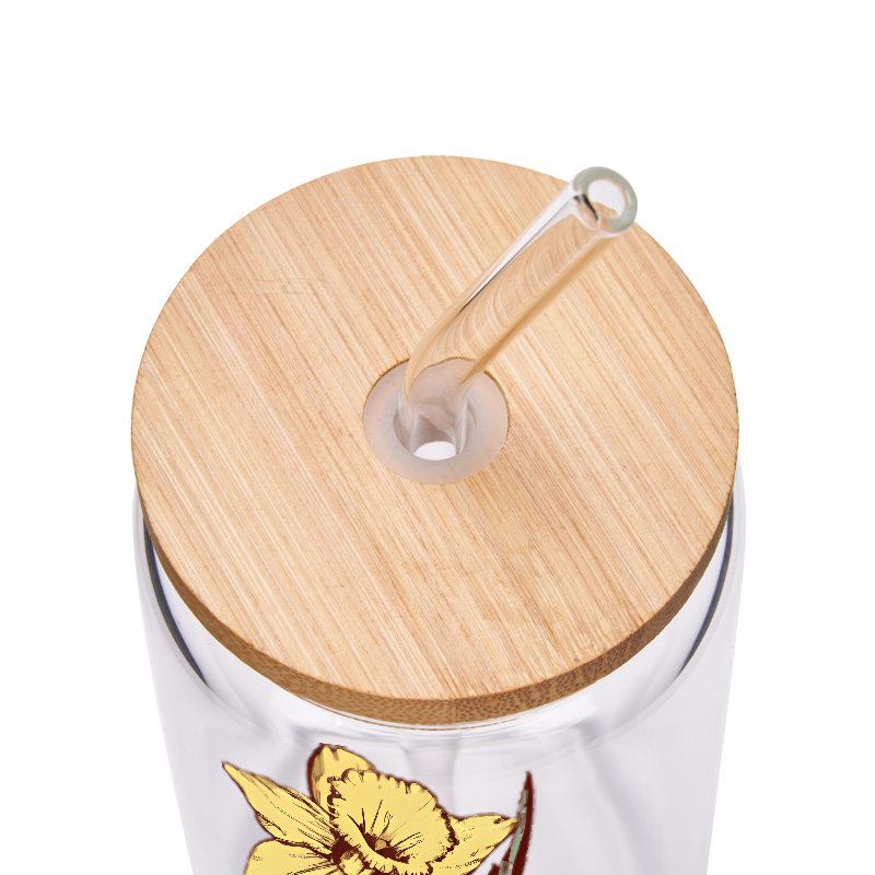 Personalized Birthday Flower Engraved Name Glass for Delicate and Feminine Aesthetic Beautiful Glasse Cup