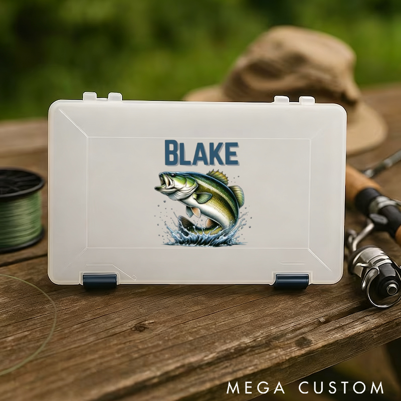 Personalized Fishing Tackle Box Organizer for Lures and Gear Perfect Gift for Dad Kids Anglers and Fishermen of all ages