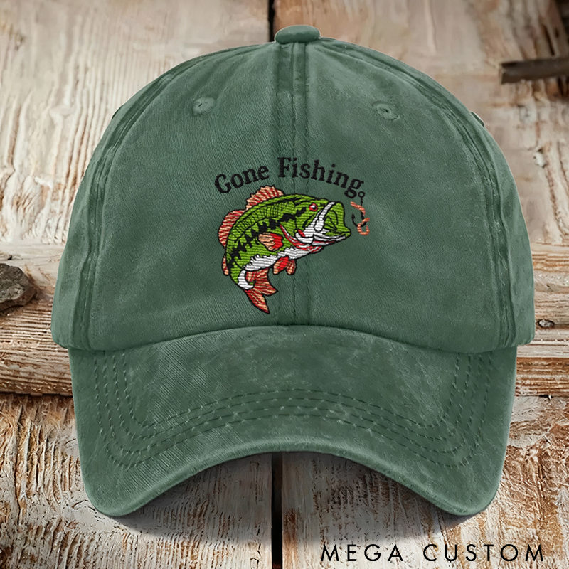 Personalized Embroidered Hat  Adjustable Breathable Stylish Fishing Cap for Outdoor Adventure Perfect Gift for Fishing Lover
