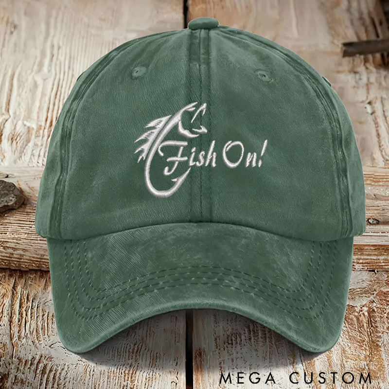 Personalized Embroidered Fishing Hat Classic Baseball Cap Fishing Hat Fisherman Gift Bass Fishing Hat Perfect Gift for Outdoor Adventure and fishing Lover