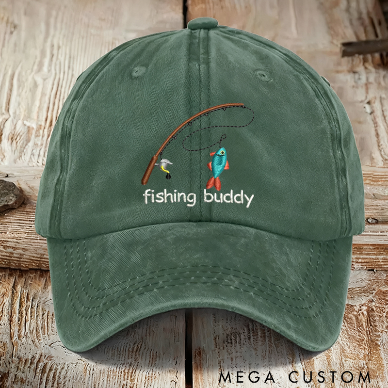 Personalized Embroidered Fishing Hat Fishing Hat Low Profile Baseball Cap Perfect Gift for Angler and Outdoor Adventure