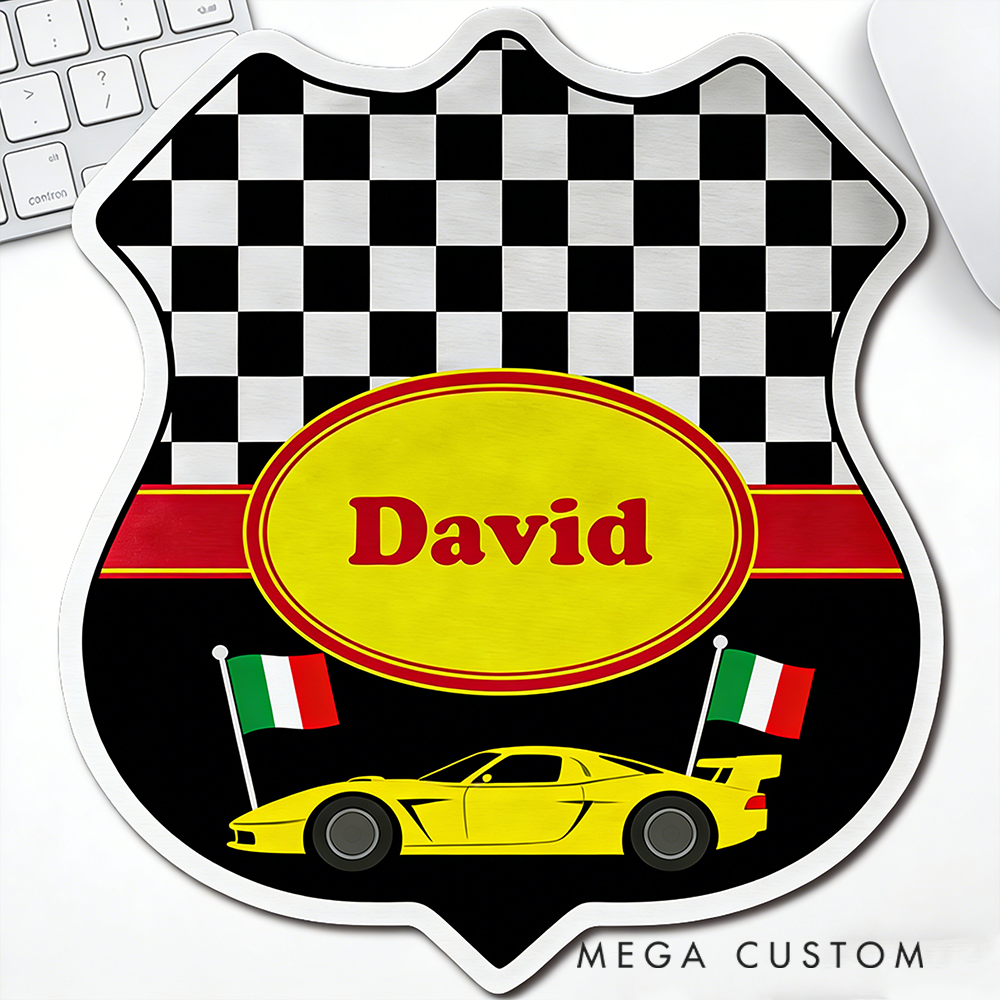 Personalized Racer Couple Mouse Pad Unique Gift for Racing Enthusiasts