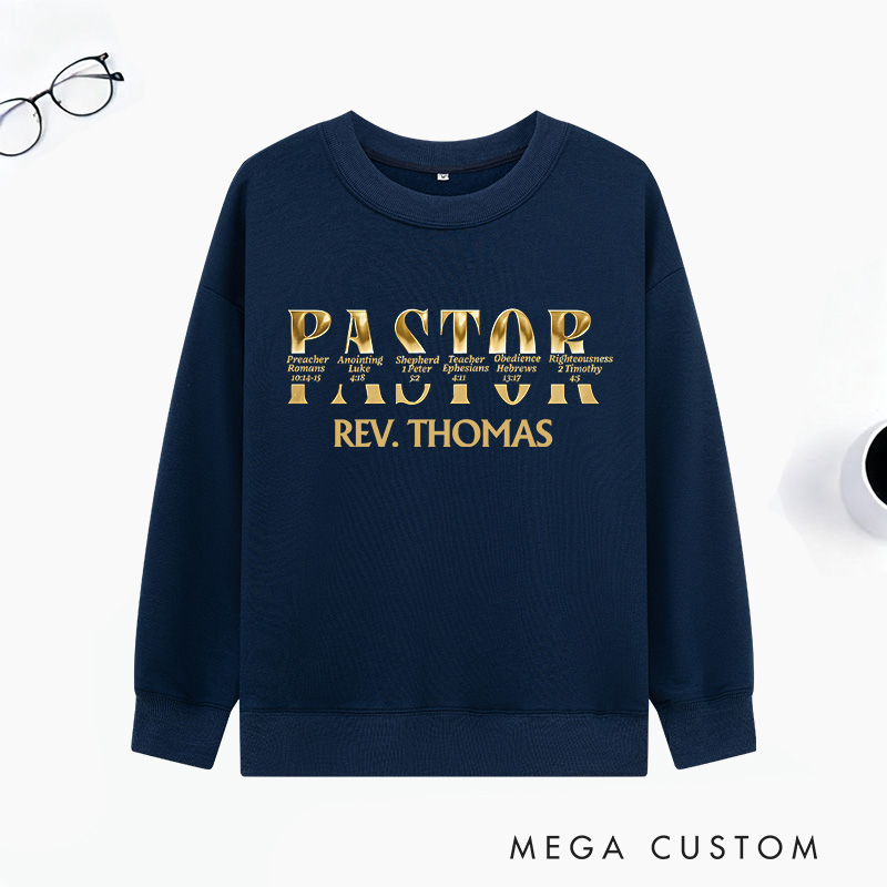 Personalized Pastor Appreciation Classic Sweatshirts with Name Unisex Sweatshirts Religious Appreciation Gift for Pastor