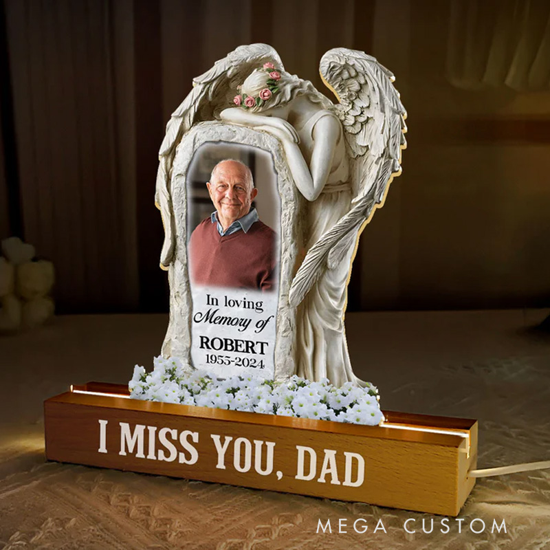 Personalized Acrylic Plaque Night Light Missed And Loved Forever Memorial Gift for Loss of Loved One