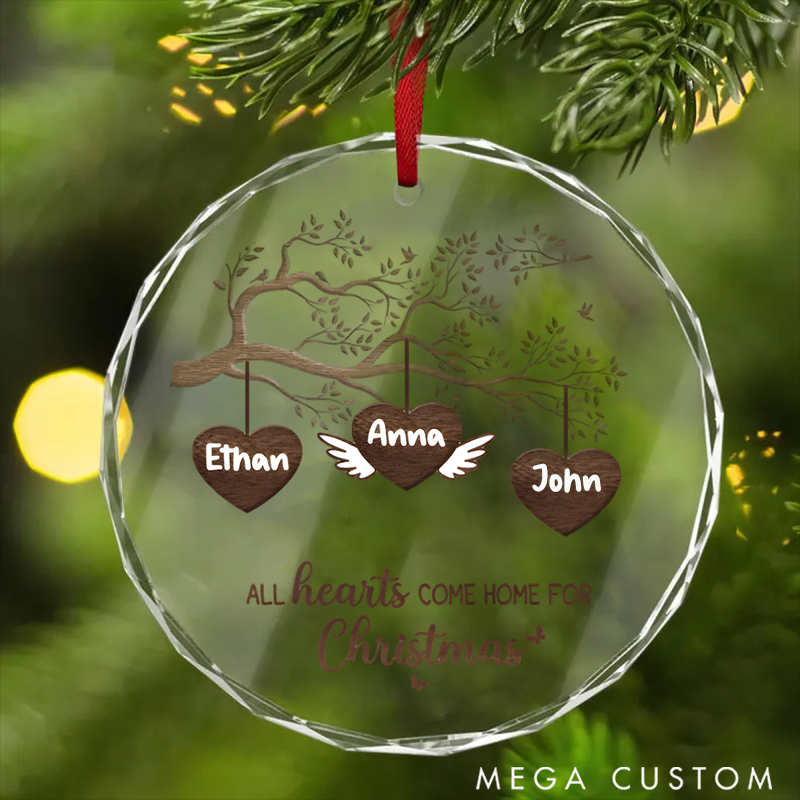 Personalized Family Christmas Ornaments All Hearts Come Home for Christmas