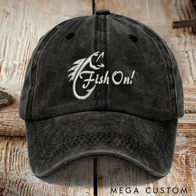 Personalized Embroidered Fishing Hat Classic Baseball Cap Fishing Hat Fisherman Gift Bass Fishing Hat Perfect Gift for Outdoor Adventure and fishing Lover