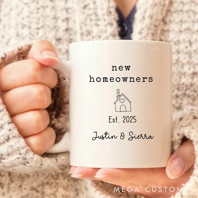 Personalized New Home Gift Housewarming Mug New Homeowner Coffee Cup Realtor Closing Gift for Clients First Home Gift Real Estate Agent Gift