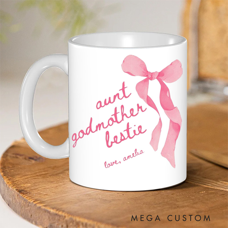 Personalized Godmother Godfather Ceramic Mug with Name Religious Gift Birthday Gift for Christians