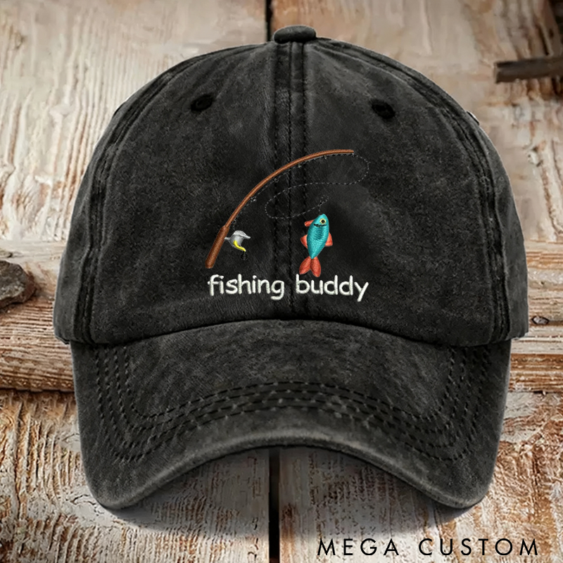 Personalized Embroidered Fishing Hat Fishing Hat Low Profile Baseball Cap Perfect Gift for Angler and Outdoor Adventure