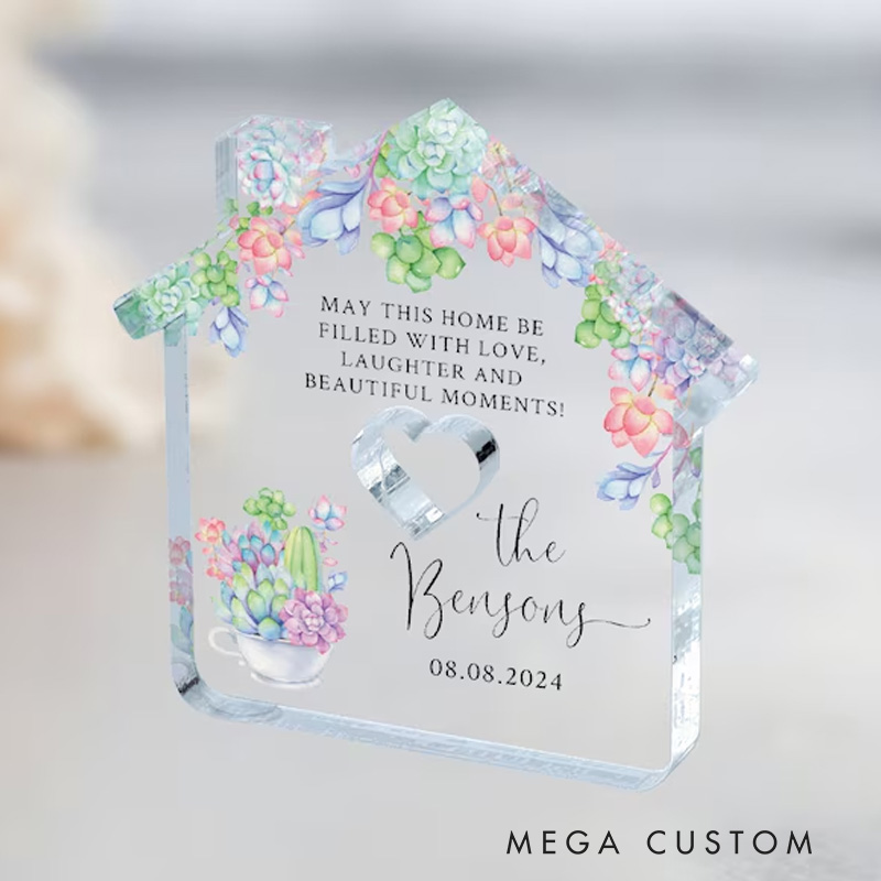 Personalized New Home Gift New Home Decor Housewarming Gift New Home Acrylic Plaque Our First Home Gift for Homeowner Home Decor