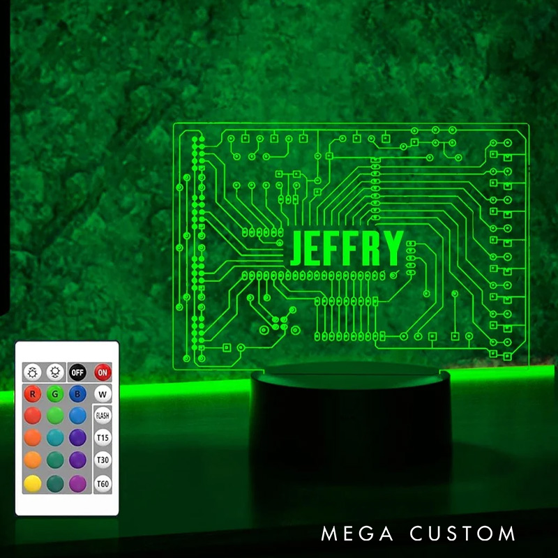 Personalized Computer Geekery Night Light It Tech Support Nerds Geek Lovers Acrylic LED Lamp Geeky Gift